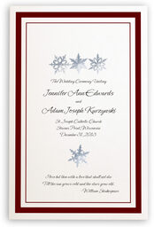 Photograph of Winter Snowflake Pattern 01 Wedding Programs