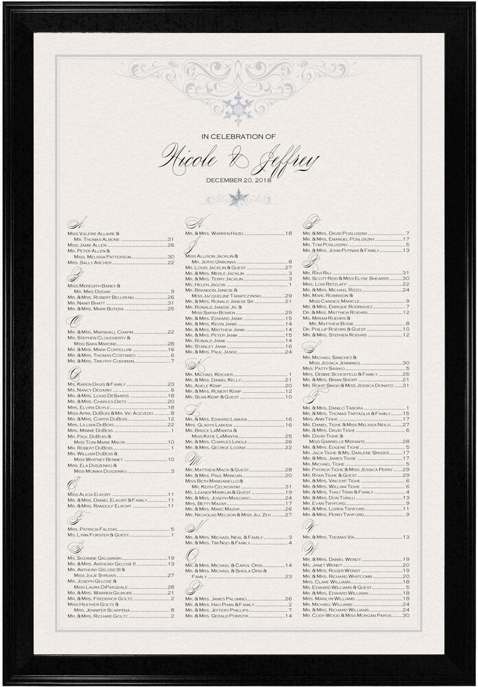 Photograph of Vintage Snowflake Twist Seating Charts