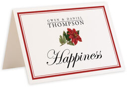 Photograph of Tented Poinsettia Table Names