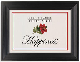 Framed Photograph of Poinsettia Table Names