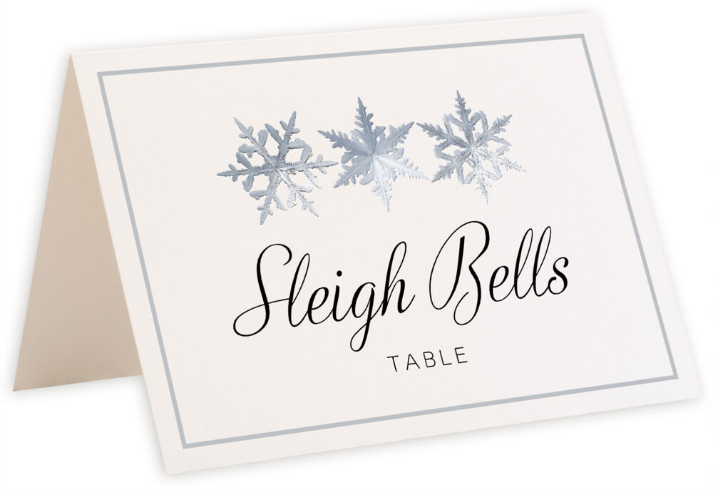Photograph of Tented Snowflake Pattern Table Names