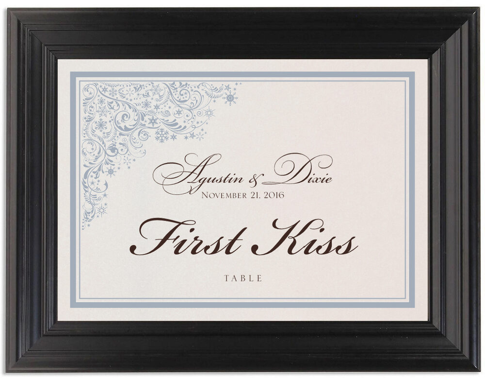 Framed Photograph of Snowstorm Table Names