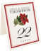 Photograph of Tented Poinsettia Table Numbers