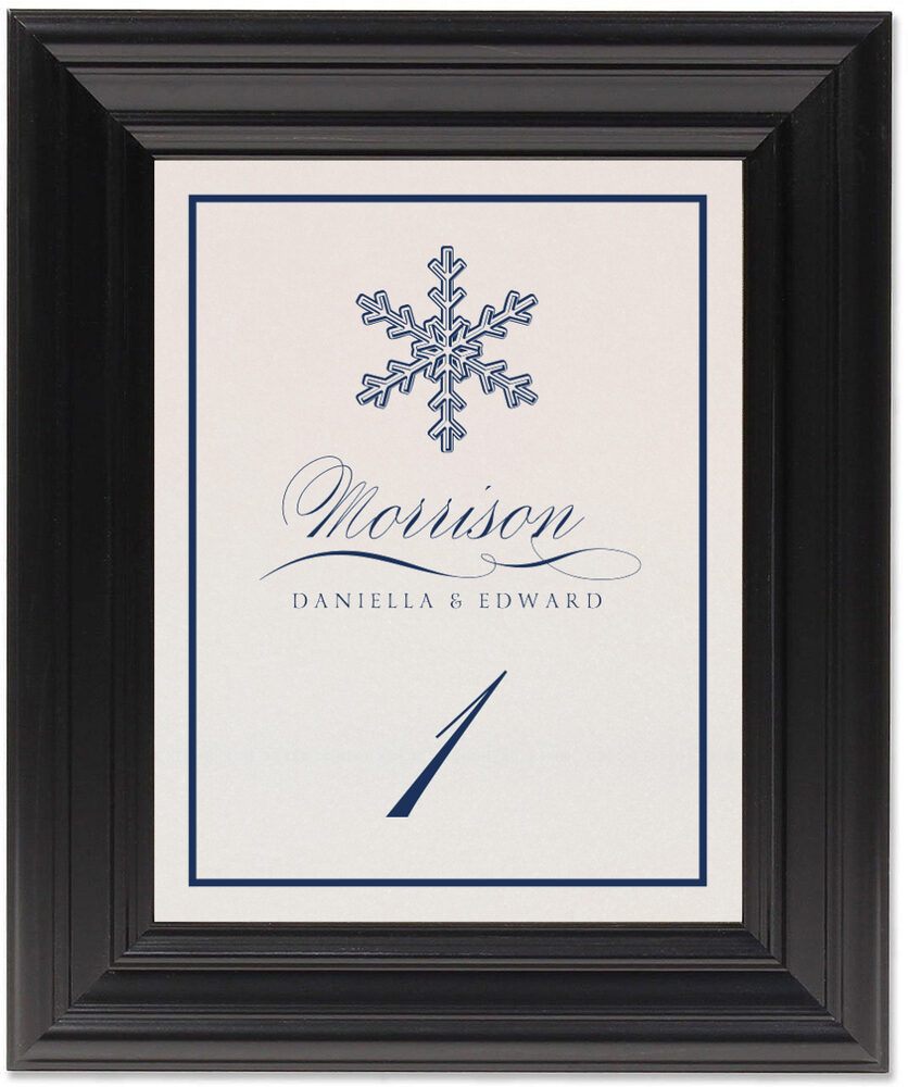 Framed Photograph of Snowflake Drawings Assortment Table Numbers