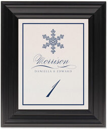 Framed Photograph of Snowflake Drawings Assortment Table Numbers