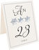 Photograph of Tented Snowflake Pattern Table Numbers