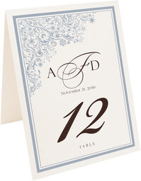 Photograph of Tented Snowstorm Table Numbers