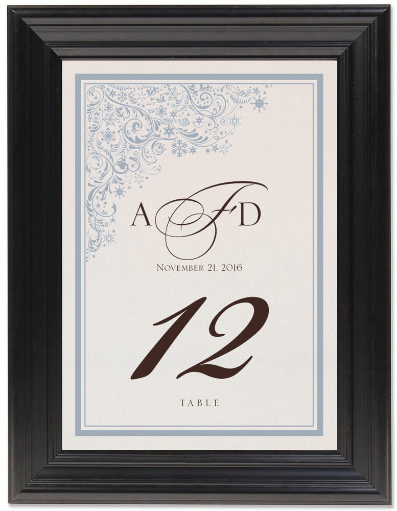Framed Photograph of Snowstorm Table Numbers