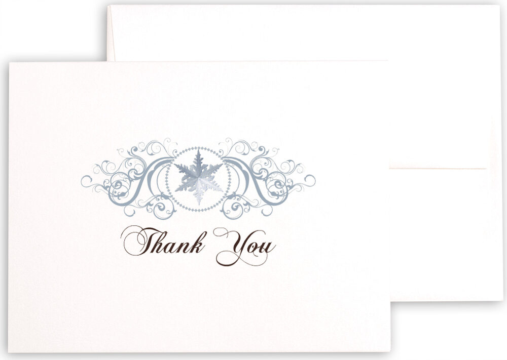 Photograph of Curly Sue Snowflake Thank You Notes