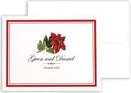 Photograph of Poinsettia Thank You Notes