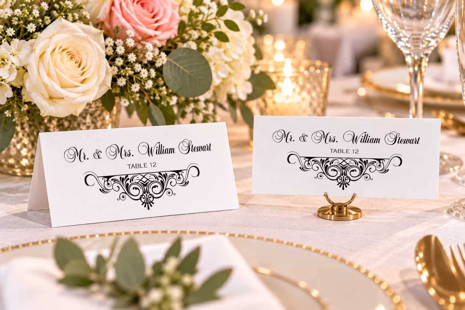Example place & escort cards design