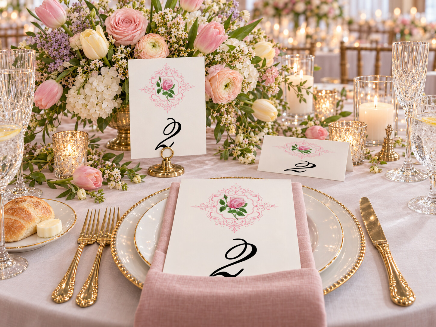Example spring wedding stationery design