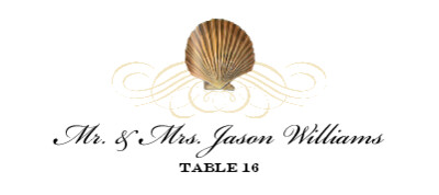 Ivory Scallop Seashell Flourish