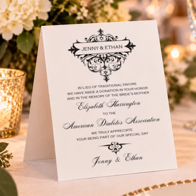 Tented Donation Card