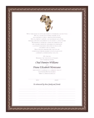 Map of Africa Certificate