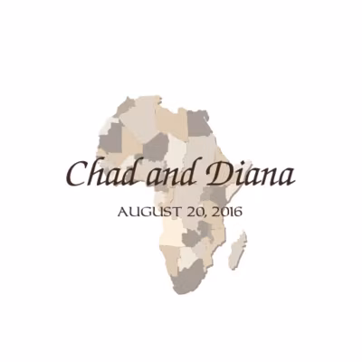 Map of Africa Favor Tags