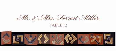 African Kuba Pattern 2 Place Cards