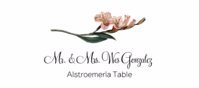 Assorted Flowers Place Cards