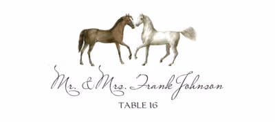 Two Horses Place Cards
