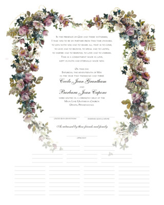 Antique Pinks Heart