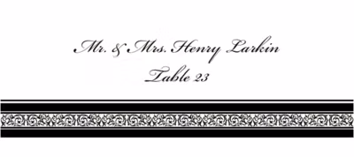 Arabesque Border Place Cards