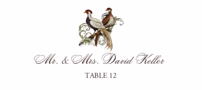 Asian Peace Birds Place Cards