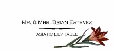 Asiatic Lily Place Cards