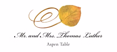 Assorted Swirly Leaves Place Cards