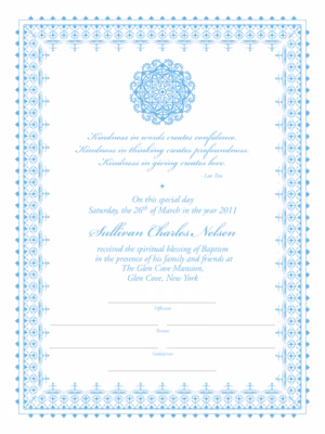 Mandala India Inspired Certificate