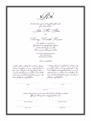 Bickham Monogram 04 Certificate