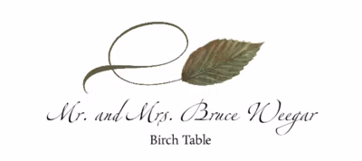 Assorted Twisty Leaves Place Cards