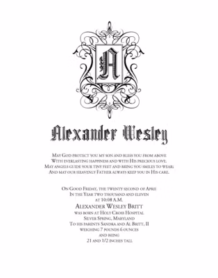Gothic Monogram Flourish Certificate