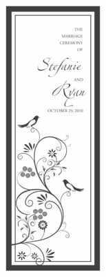 Leah and Luna Monotone Wedding Programs