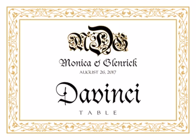 Blackletter Gothic Table Names