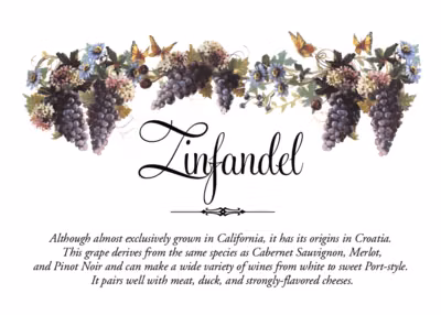 Blue Grapes and Butterflies Memorabilia Cards