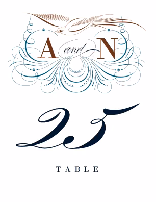 Bodini Birds Table Numbers
