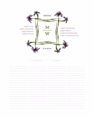 The Eightfold Path Iris Square Certificate