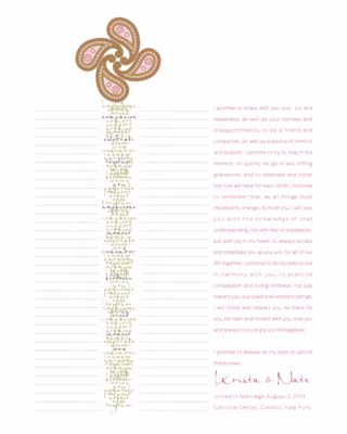 Paisley Pinwheel Certificate