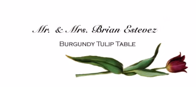 Burgundy Tulip Place Cards