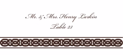 Celtic Band Border Place Cards