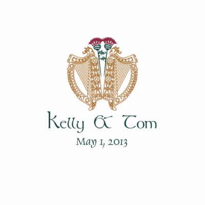 Celtic Harp and Thistle Favor Tags