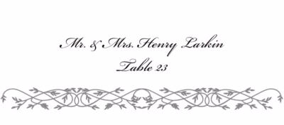 Celtic Leaf Border Place Cards