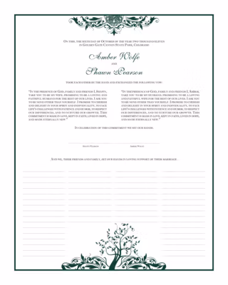 Tree of Life-Top and Bottom Certificate