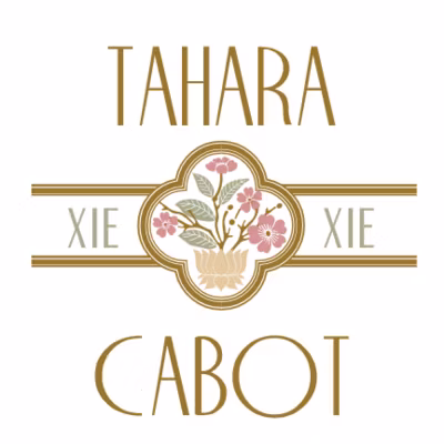 Cherry Blossom Seal Chinese Monogram Favor Tags