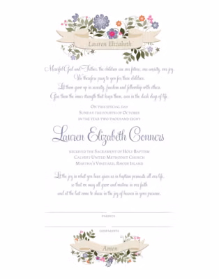 Flower Banner Certificate