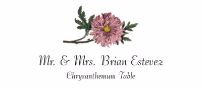 Chrysanthemum Place Cards