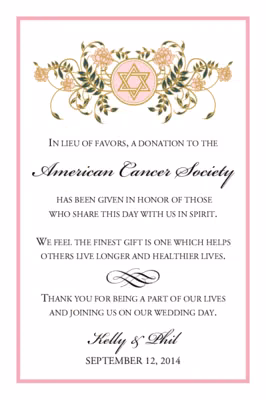 Colorful Shield of David Donation Cards