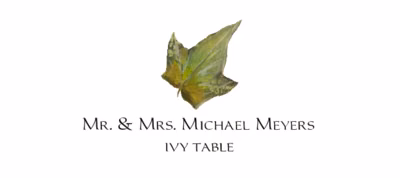 Ivy Colorful Leaf Place Cards