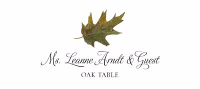 Oak Colorful Leaf Place Cards