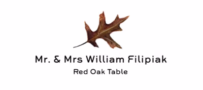 Red Oak Colorful Leaf Place Cards